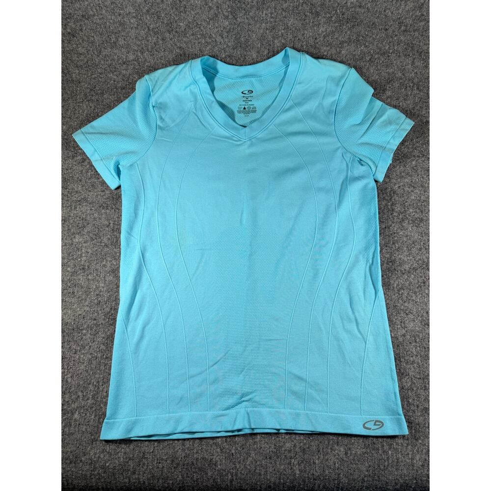Champion Women’s‎ Seamless Athletic V-Neck Tee Blue Size Medium
